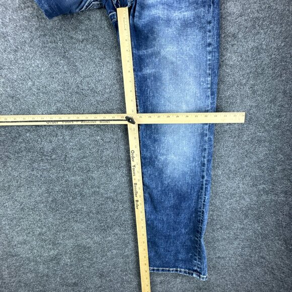 **SOLD**Buckle BKE Jake Jeans Mens 31R X 30 Blue Bootleg Stretch Western Cowboy - Picture 14 of 15